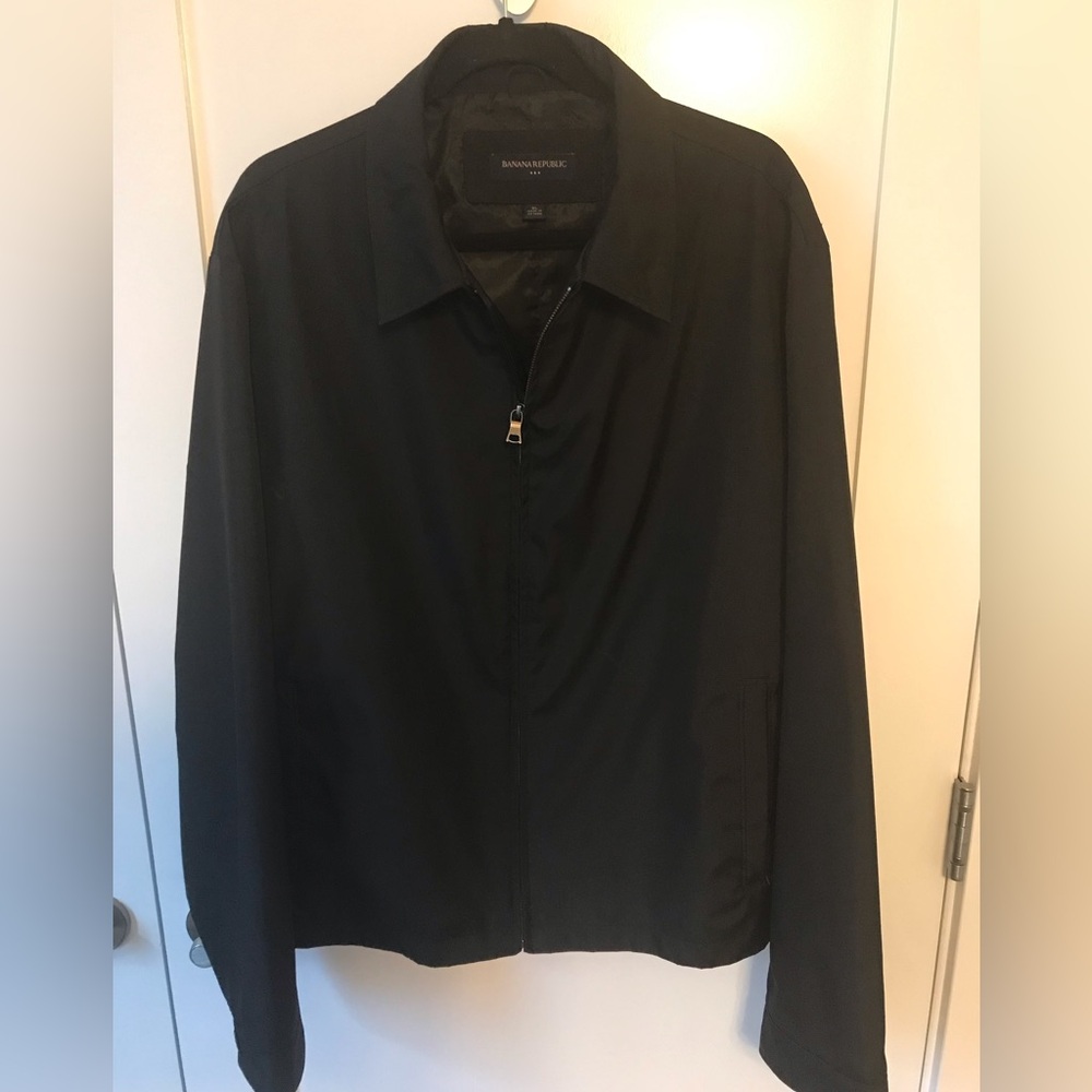 Banana Republic Men's Black Zipper Jacket